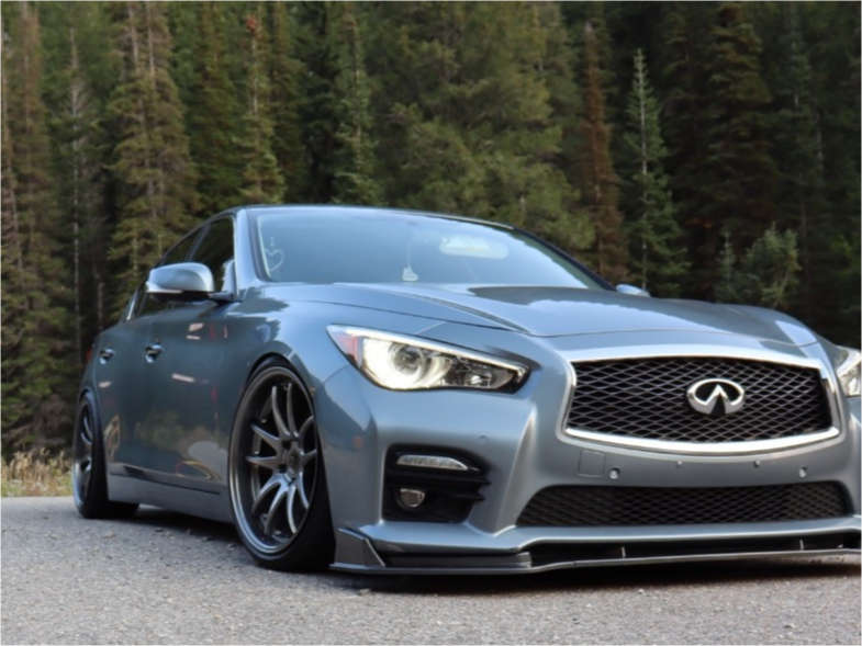2015 INFINITI Q50 Wheel Offset Tucked Coilovers 1942108 Custom Offsets
