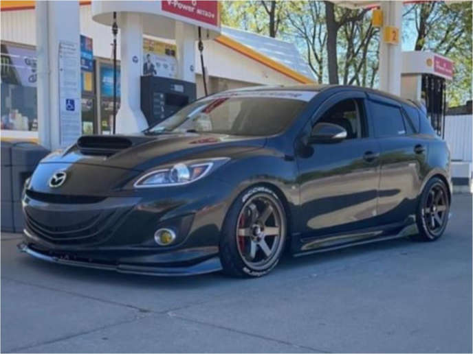 2011 Mazda 3 with 18x8.5 35 ADV.1 Av06 and 215/35R18 Nankang Ns-25