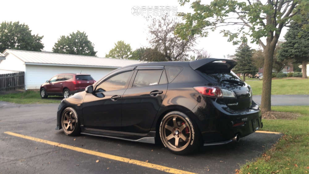 2011 Mazda 3 with 18x8.5 35 ADV.1 Av06 and 215/35R18 Nankang Ns-25
