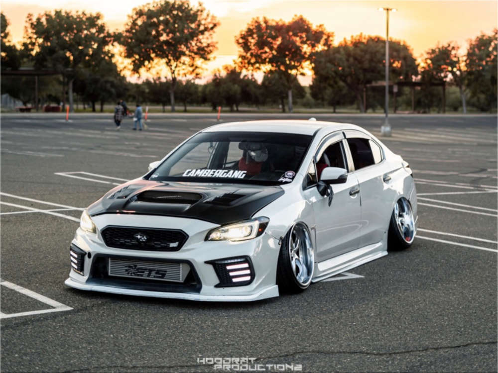 2018 Subaru WRX STI with 19x10.5 35 Work Vskf and 225/35R19