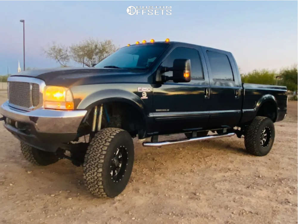 2002 Ford F250 Super Duty with 17x9 20 Fuel Krank D517 and 35/12.5R17