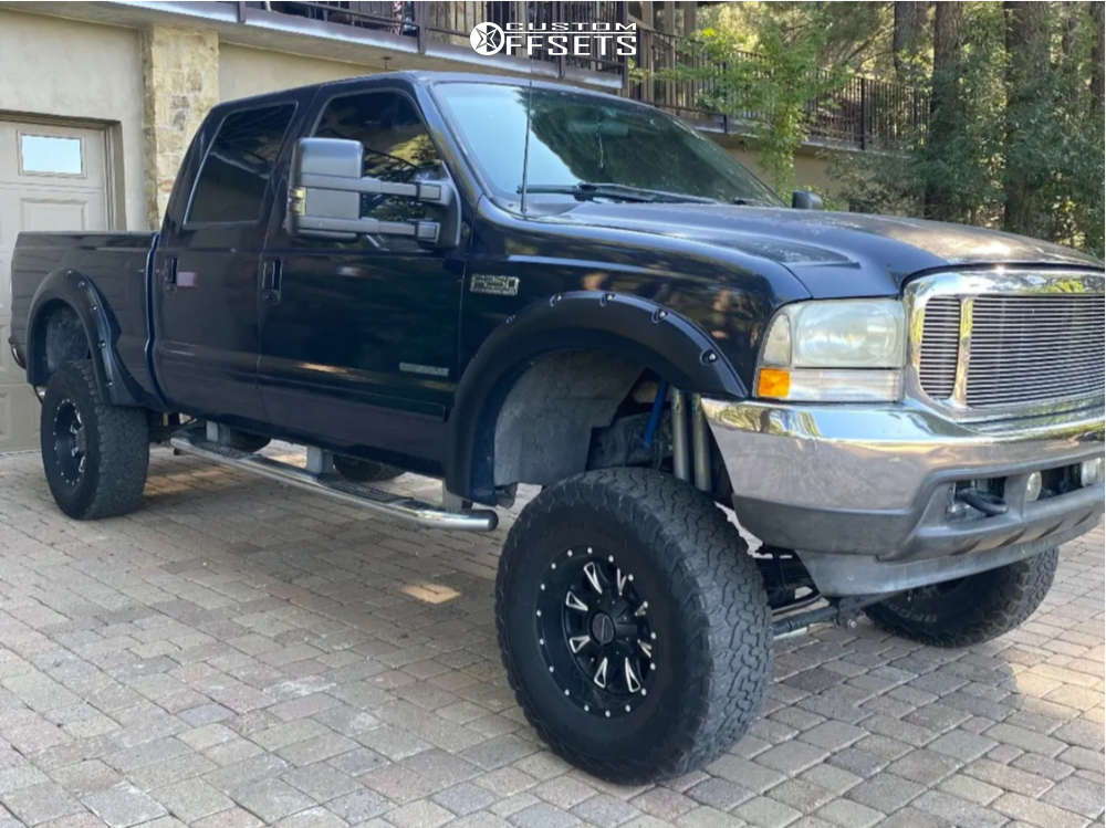 2002 Ford F250 Super Duty with 17x9 20 Fuel Krank D517 and 35/12.5R17