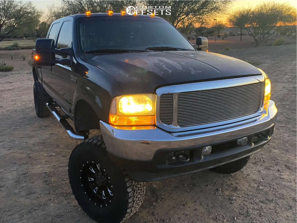 2002 Ford F250 Super Duty with 17x9 20 Fuel Krank D517 and 35/12.5R17