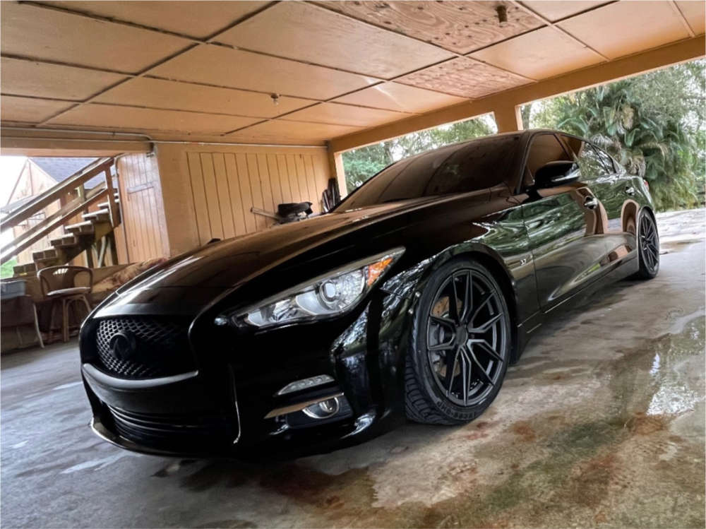 2015 INFINITI Q50 Tucked Lowering Springs Custom Offsets