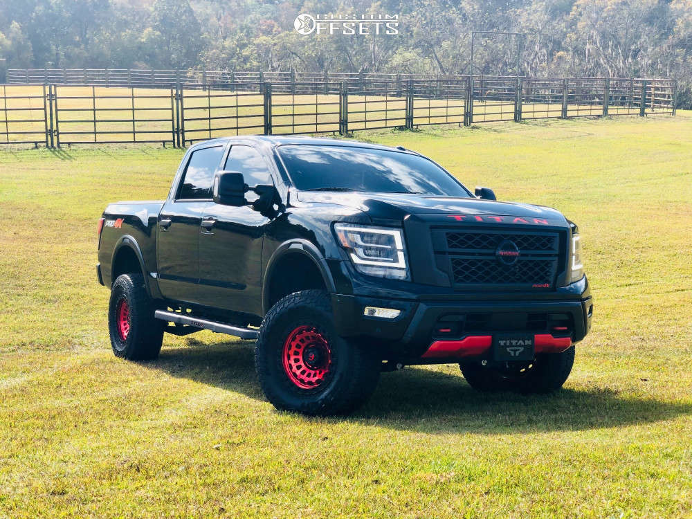 2021 Nissan Titan with 18x9 12 Fuel Zephyr and 35/12.5R18 Falken