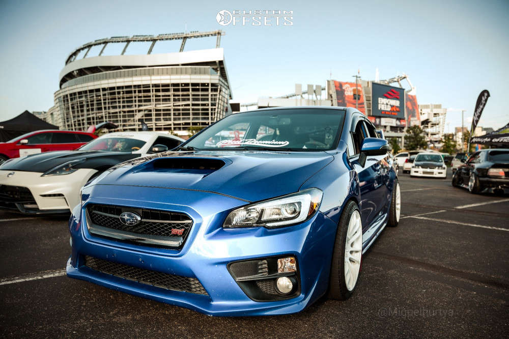 2015 Subaru WRX STI with 18x9.5 22 AVID1 Av20 and 255/40R18 Cosmo