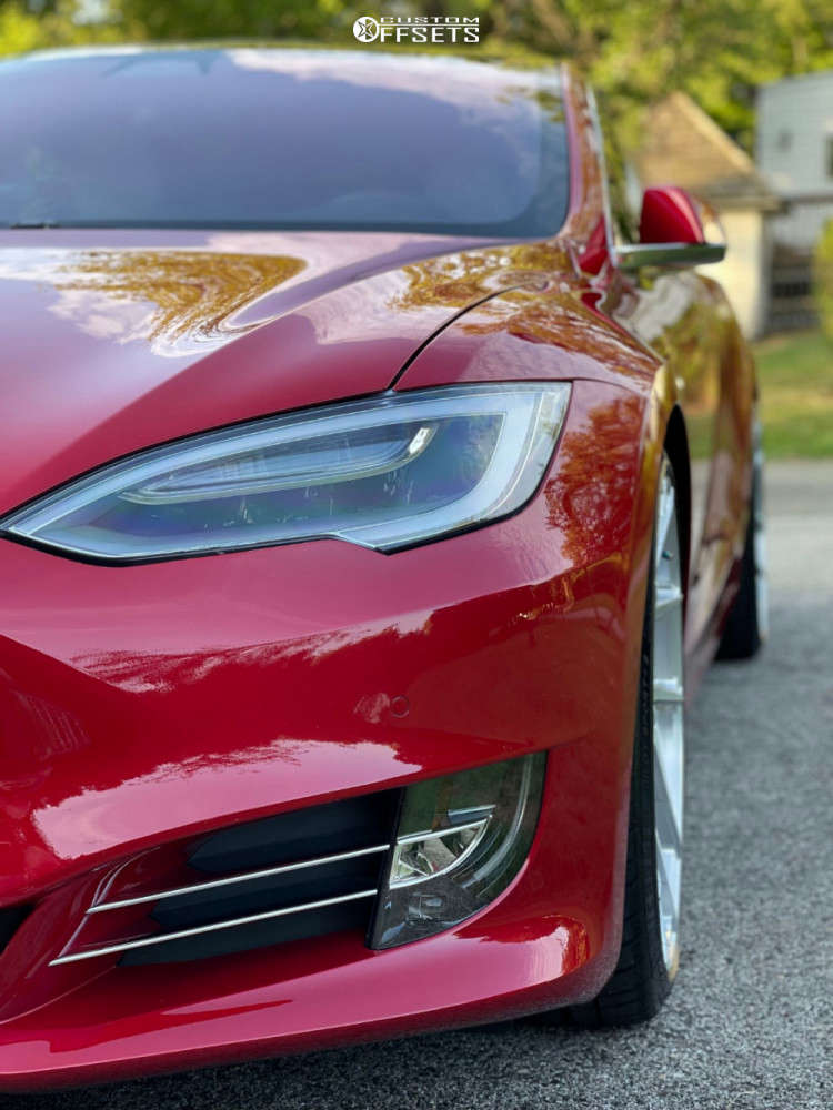 2020 Tesla S with 21x9 30 BC Forged EH168 and 245/35R21 Michelin Pilot ...