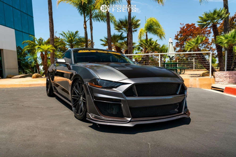 2020 Ford Mustang with 20x10.5 45 Curva C48 and 245/40R20
