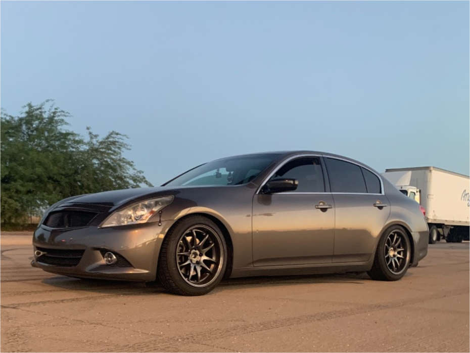 2011 INFINITI G37 Wheel Offset Nearly Flush Lowering Springs 1994090