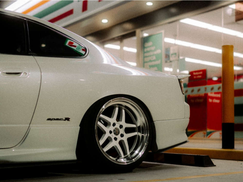 2002 Nissan 200SX with 18x9.5 15 325 Power Yabaking Gangsta and