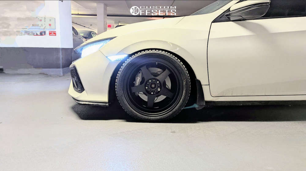 2017 Honda Civic with 18x9 35 Vors Sp1 and 255/35R18 Michelin Cross