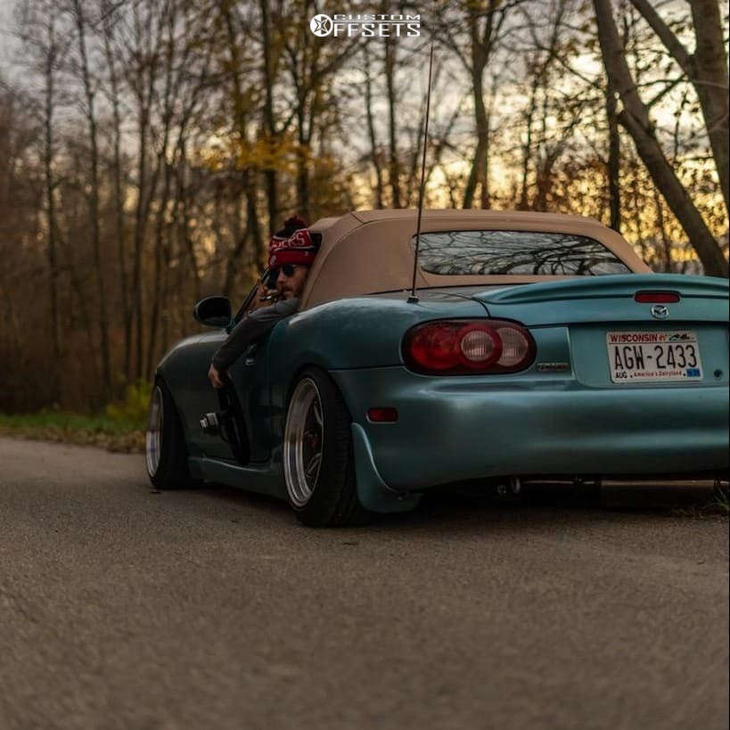 2002 Mazda Miata with 15x8 Atara Racing Pisang and 195/45R15 Toyo Tires ...