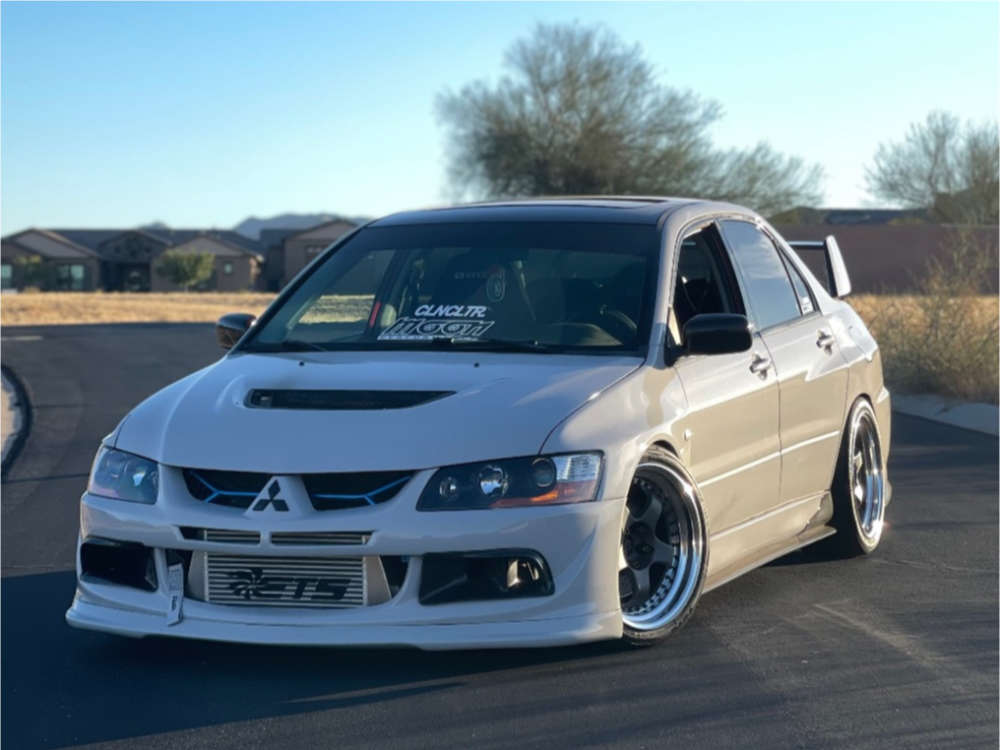 2003 Mitsubishi Lancer with 18x9.5 24 Work Meister S1 3p and 255