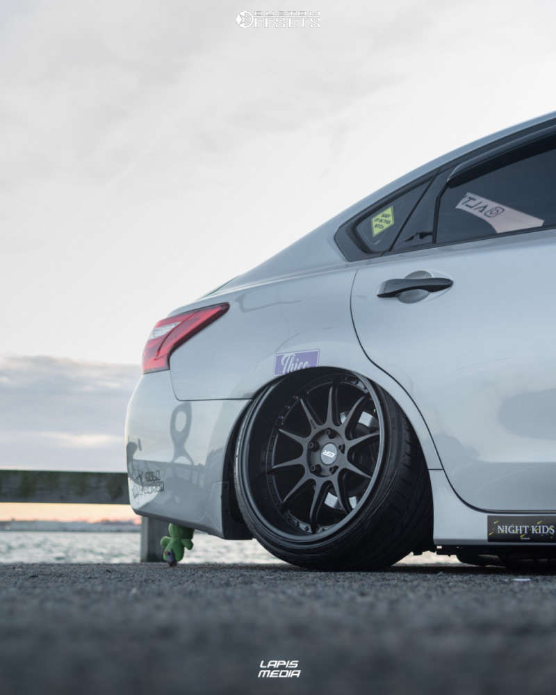 2016 Nissan Altima with 19x9.5 22 ESR Cs12 and 225/35R19 Ironman All