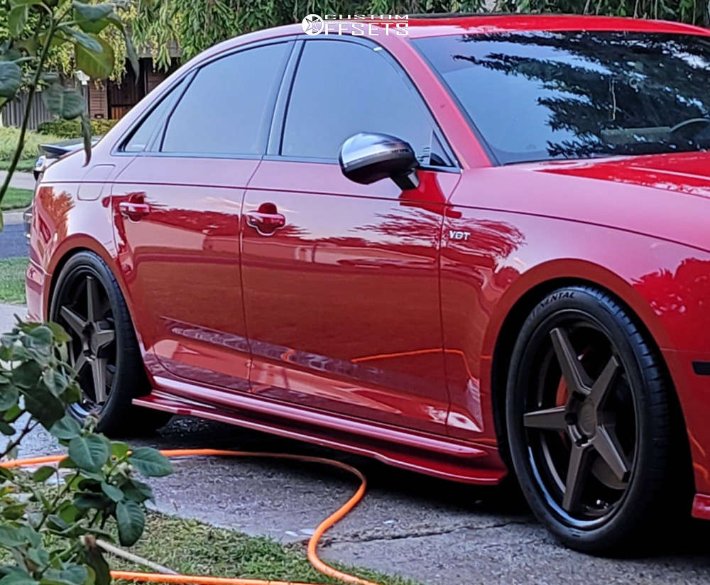 2018 Audi S4 with 19x8.5 35 Ferrada Fr3 and 255/45R19 Continental and