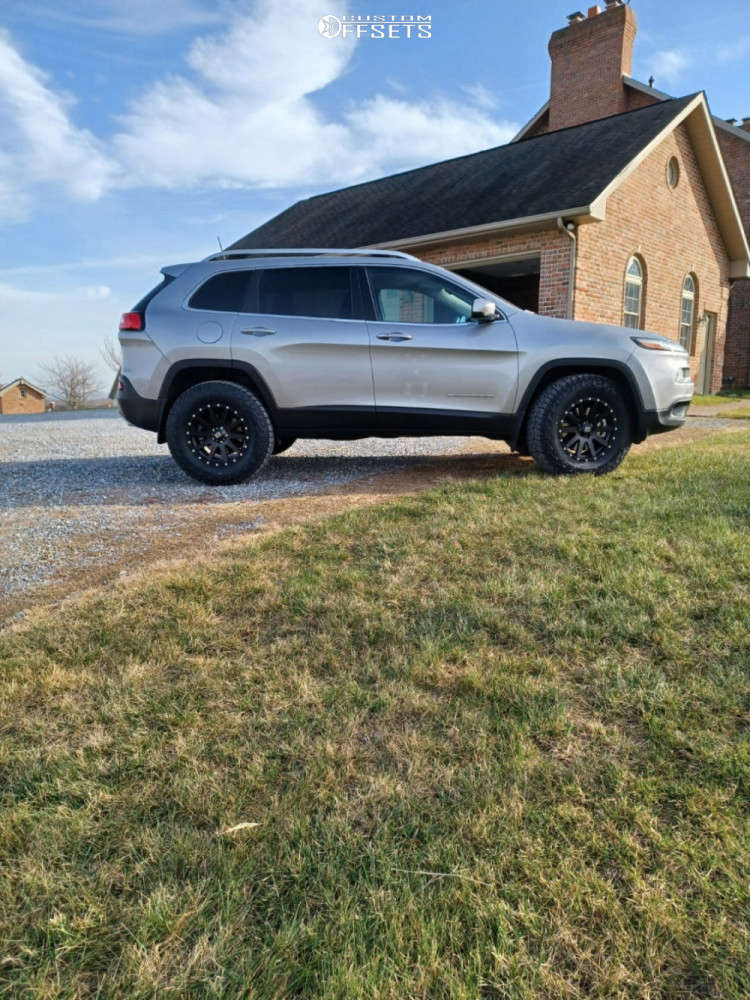 2017 Jeep Cherokee with 17x8 35 XD Xd818 and 265/70R17 Falken Wildpeak ...