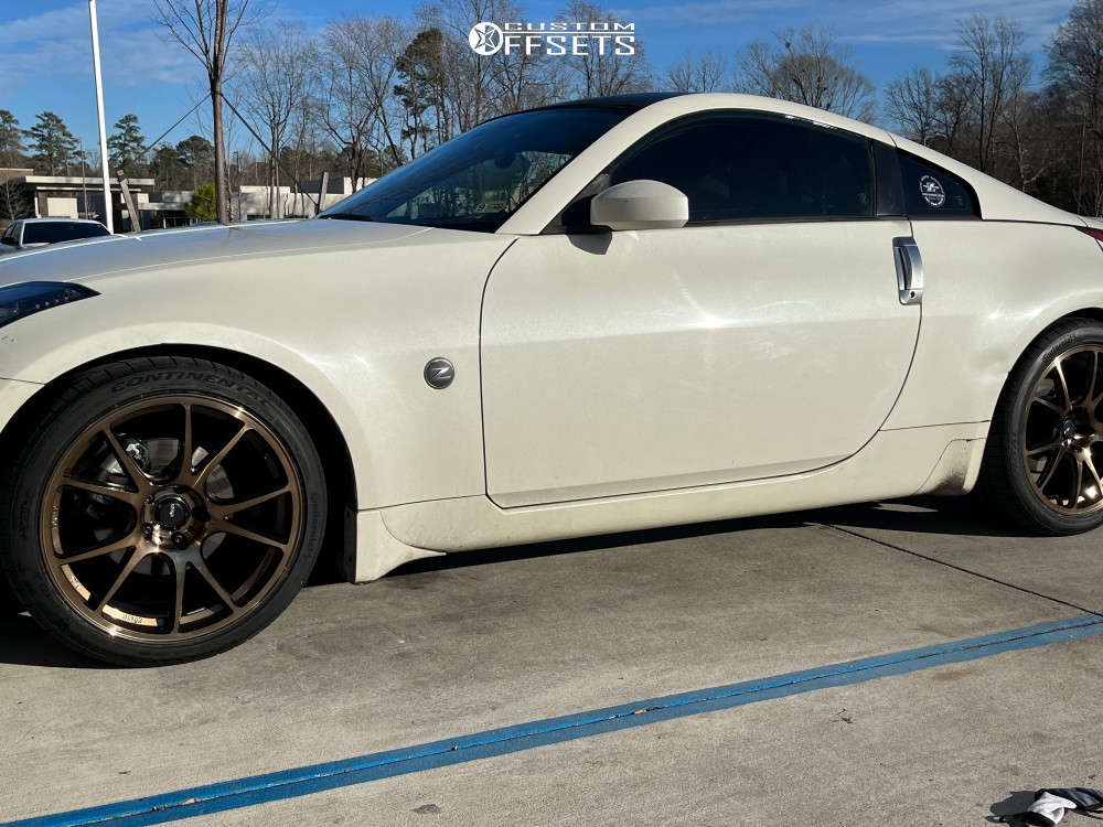 2004 Nissan 350Z with 19x9.5 25 Konig Freeform and 255/35R19