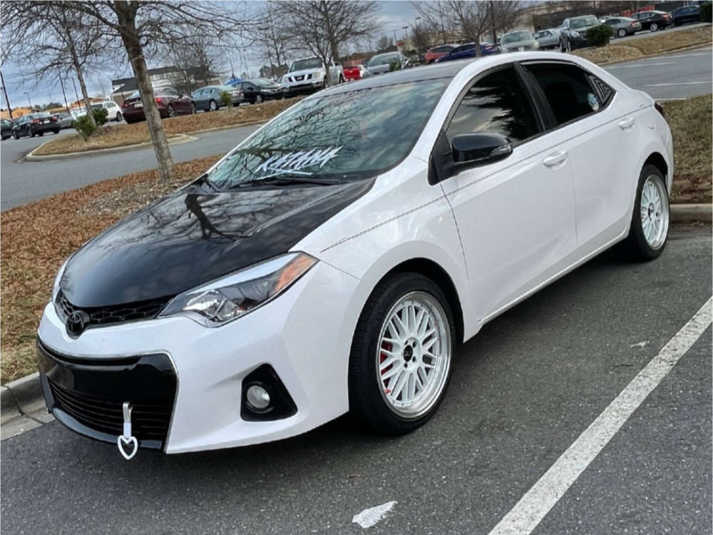 2015 Toyota Corolla with 18x8 34 JNC Jnc005 and 215/45R18 Kumho