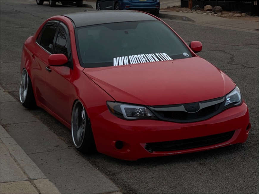 2008 Subaru Impreza with 18x10 11 Work Vskf and 215/40R18
