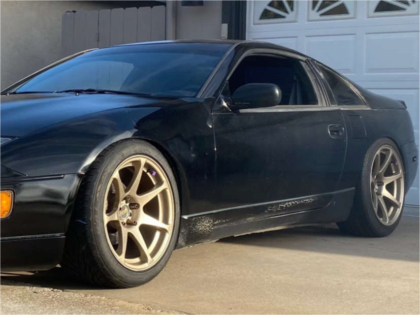 1992 Nissan 300ZX with 17x9.5 15 MB Wheels Battles and 255/40R17