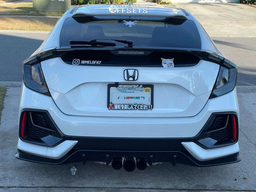 2021 Honda Civic with 18x9.5 35 Vors Tr4 and 255/35R18 Falken Azenis ...