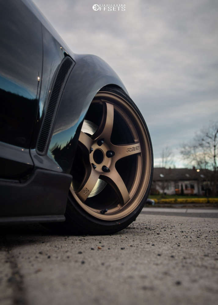2007 Mazda RX-8 with 18x9.5 38 Gram Lights 57cr and 225/40R18