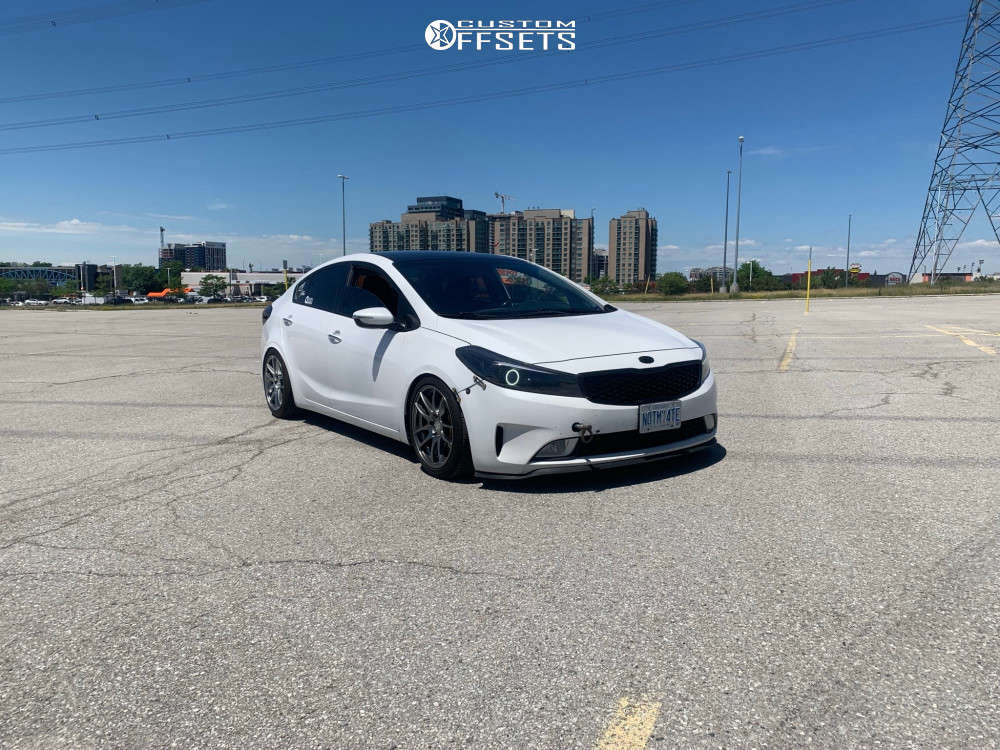 2018 Kia Forte with 17x8 40 AVID1 Av32 and 215/45R17 Falken Azenis Fk510 and Coilovers Custom