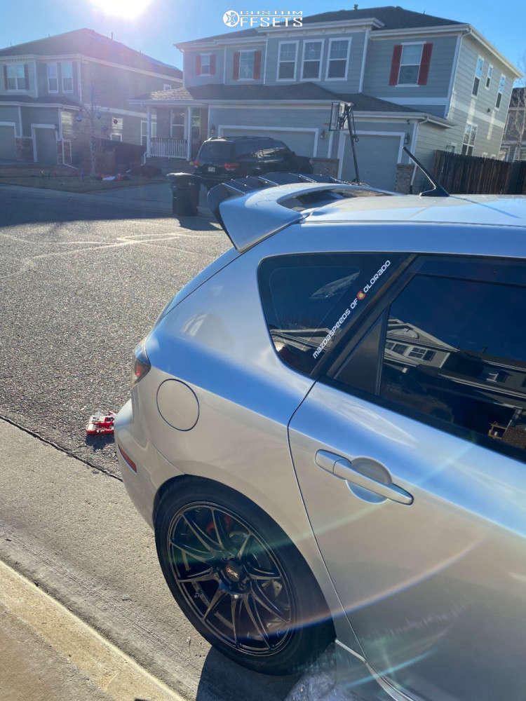 2008 Mazda 3 with 18x8 42 XXR 527 and 225/45R18 Vercelli Strada Ii