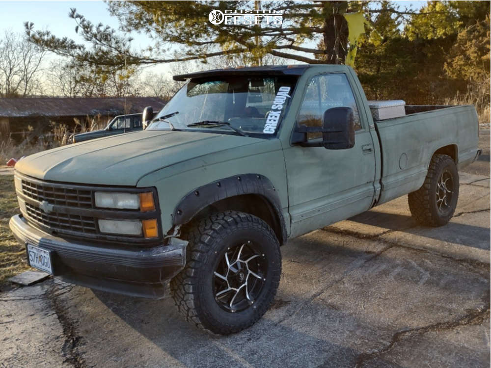 1990 Chevrolet K2500 with 18x9 12 Vision Prowler and 275/70R18