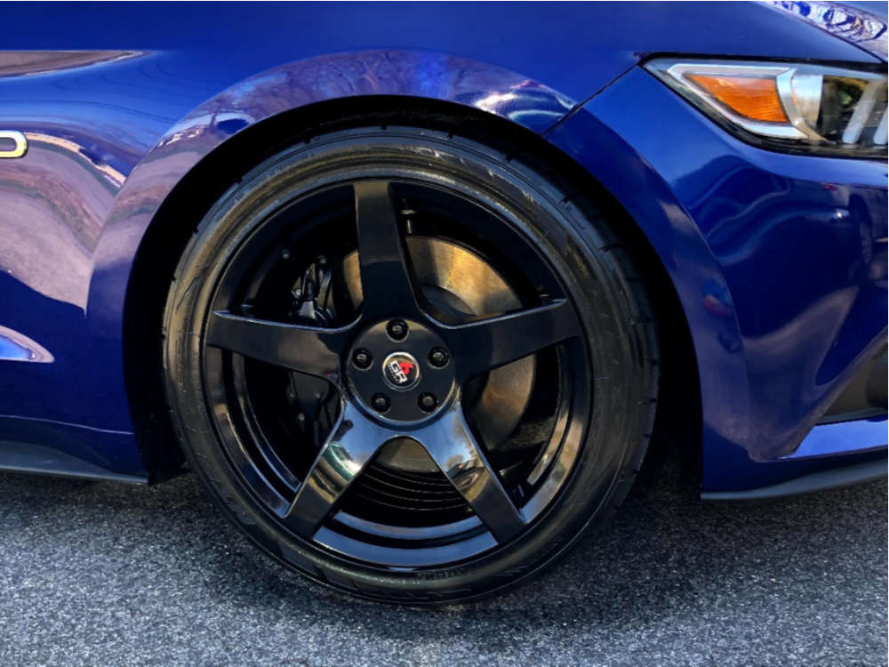 2016 Ford Mustang with 19x10 35 Project 6GR Five and 285/35R19 Nitto ...