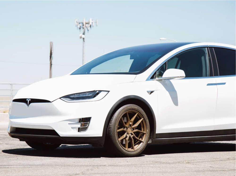 2020 Tesla X with 20x9 30 Aodhan Aff1 and 265/45R20 Michelin Pilot ...