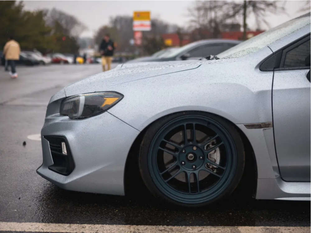 2021 Subaru WRX with 18x9.5 38 Enkei Rpf1 and 225/35R18 Hankook