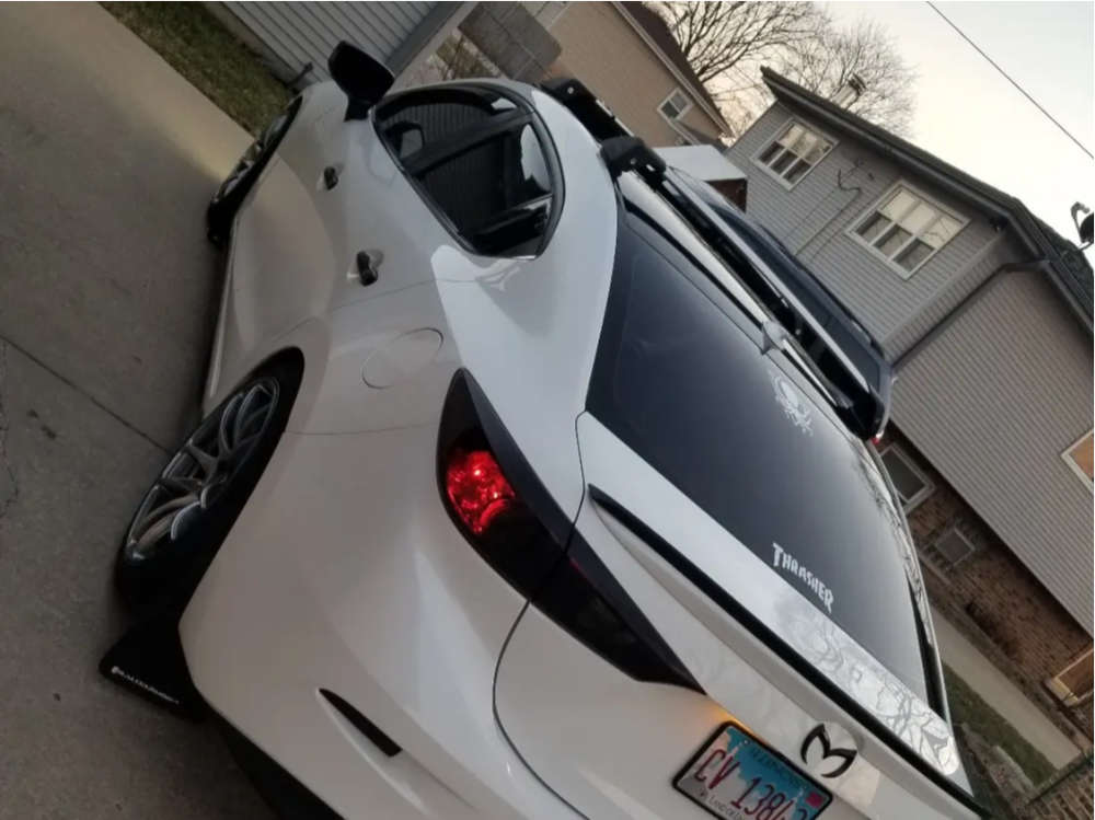 2014 Mazda 3 with 18x8.5 35 Vors Tr4 and 225/40R18 Yokohama Advan