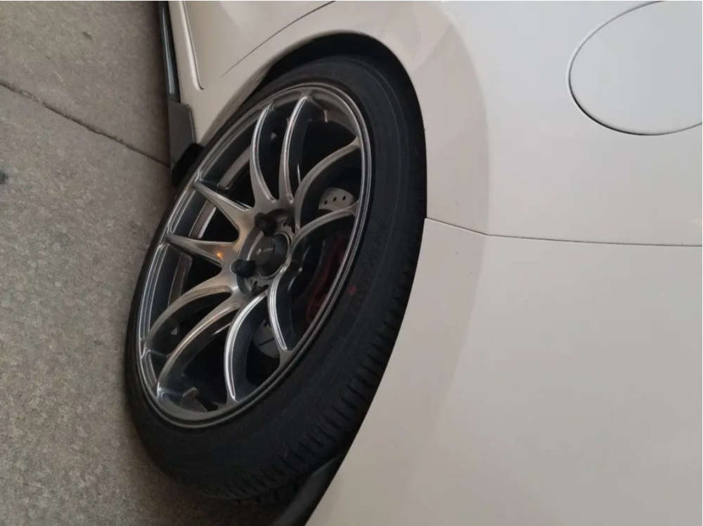 2014 Mazda 3 with 18x8.5 35 Vors Tr4 and 225/40R18 Yokohama Advan