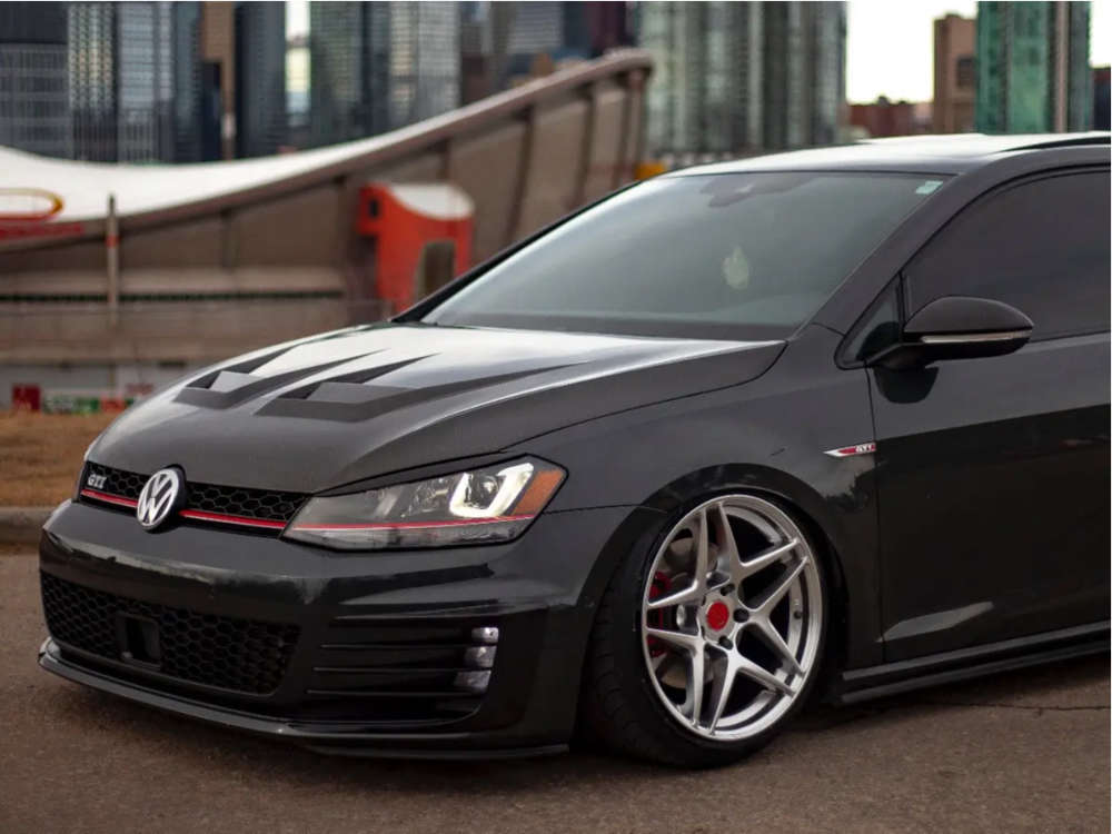 2017 Volkswagen GTI with 18x9.5 22 Kansei Astro and 215/40R18 Nitto Neo ...