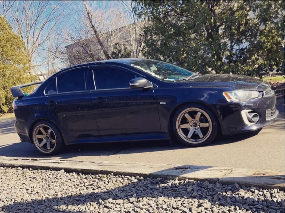 2017 Mitsubishi Lancer with 18x8.5 35 AVID1 AV6 and 225/40R18 Vercelli ...