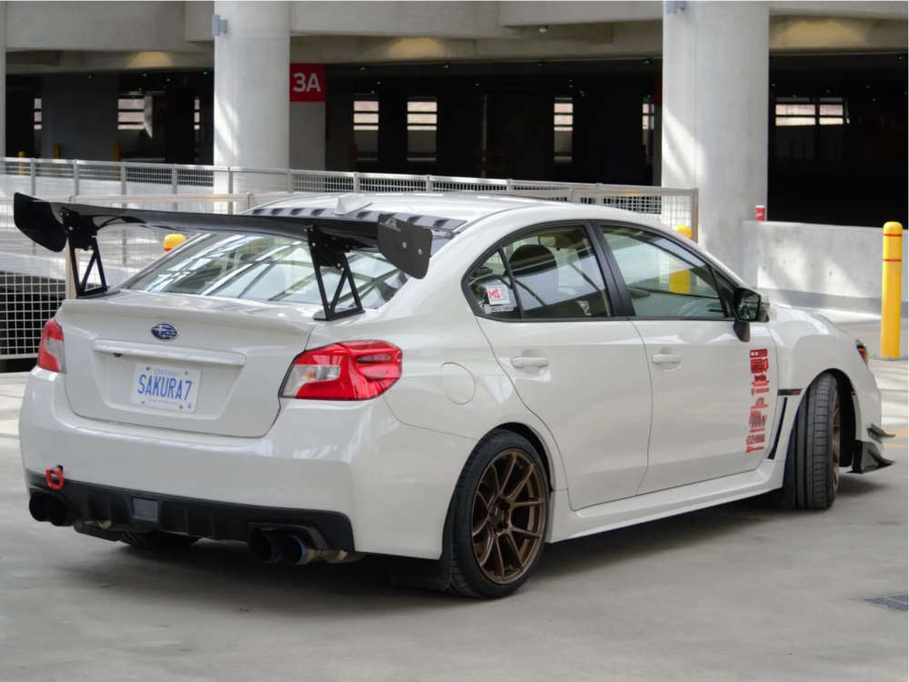 2021 Subaru WRX with 18x9.5 38 Enkei Tsv and 255/35R18 Continental