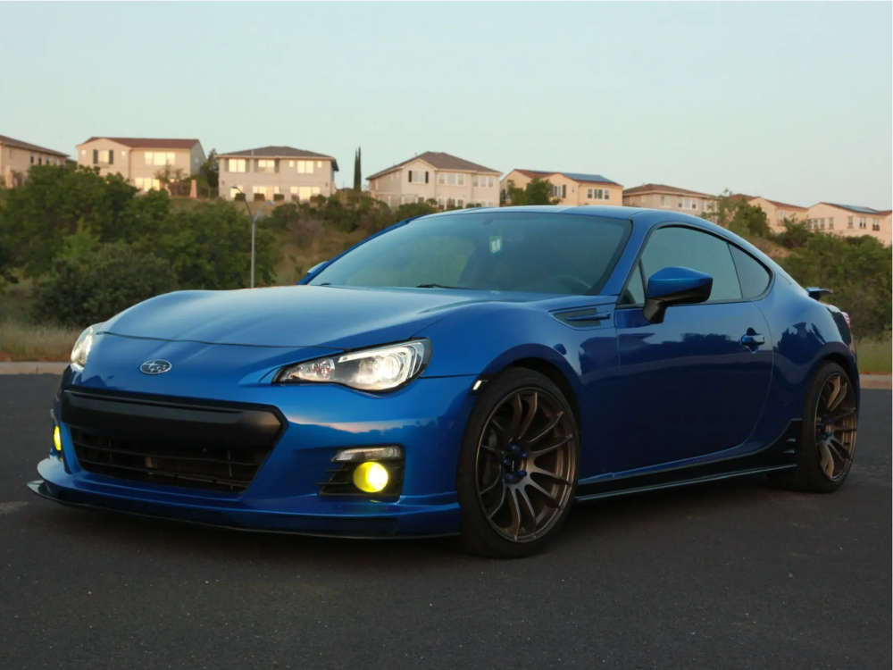 2013 Subaru BRZ with 18x9.5 38 AVID1 AV20 and 245/35R18 Hankook