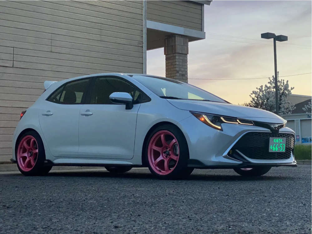 2021 Toyota Corolla with 18x9.5 38 Gram Lights 57dr and 255/35R18