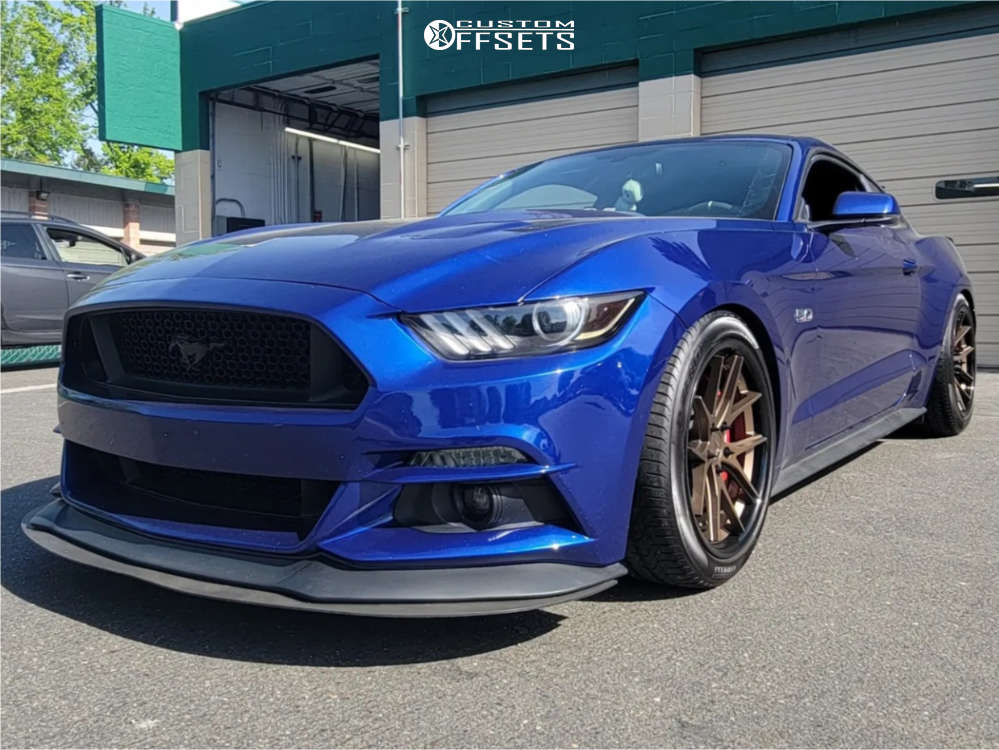2016 Ford Mustang with 19x9.5 20 Ferrada FR2 and 255/40R19 Pirelli ...