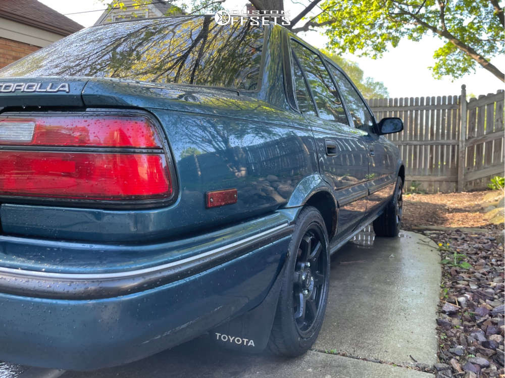 1992 Toyota Corolla with 15x6.5 38 NS Ns1507 and 195/45R15 Toyo