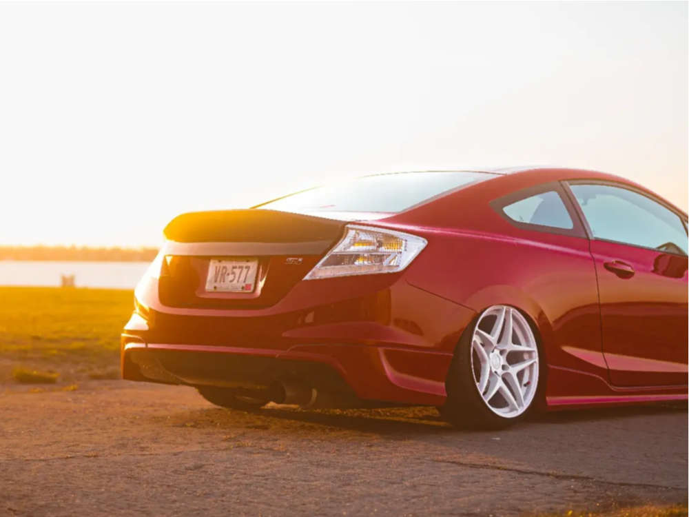 2012 Honda Civic with 18x9.5 22 Kansei Astro and 215/35R18 Nitto