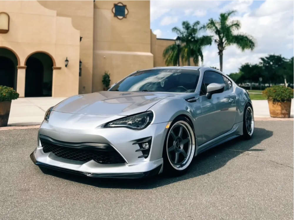 2015 Subaru BRZ with 18x9.5 38 Kansei Roku and 235/40R18 Cooper
