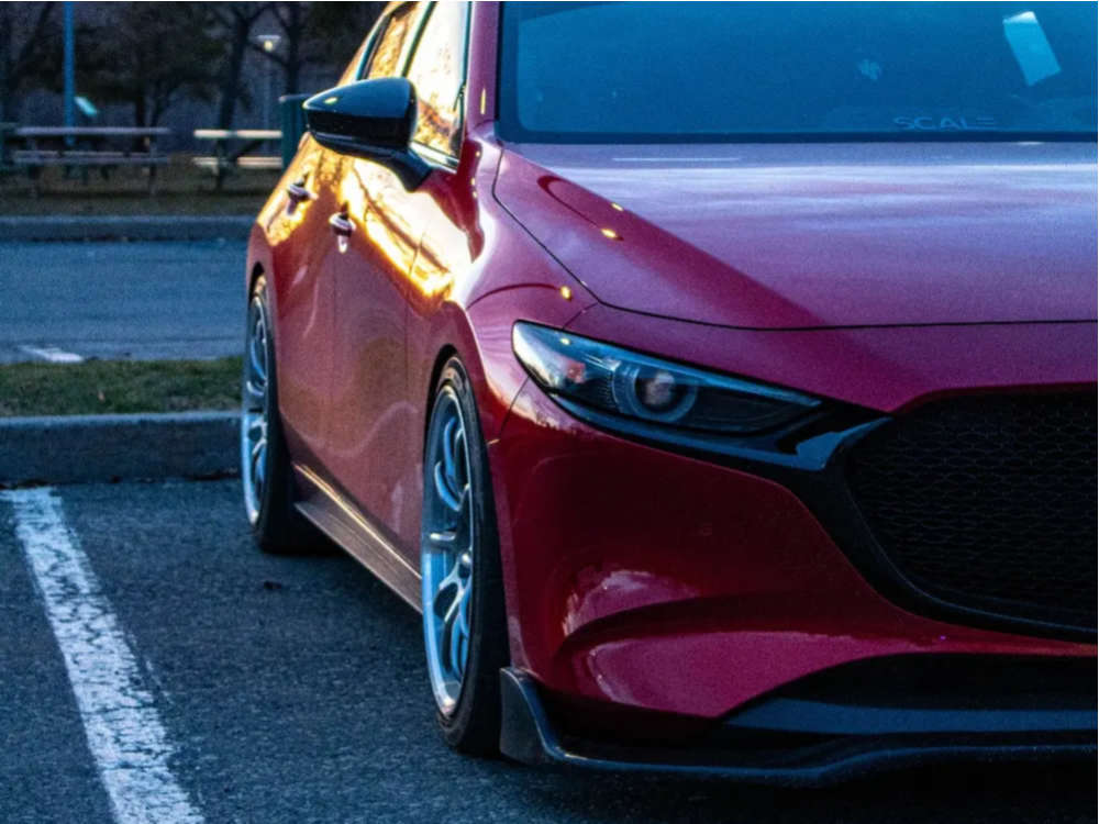 2021 Mazda 3 Sport with 18x8.5 35 AVID1 Av40 and 225/40R18