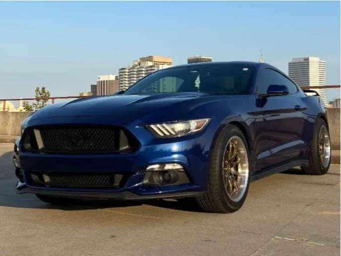 2016 Ford Mustang with 19x9.5 22 Aodhan Ds07 and 255/45R19 Goodyear ...