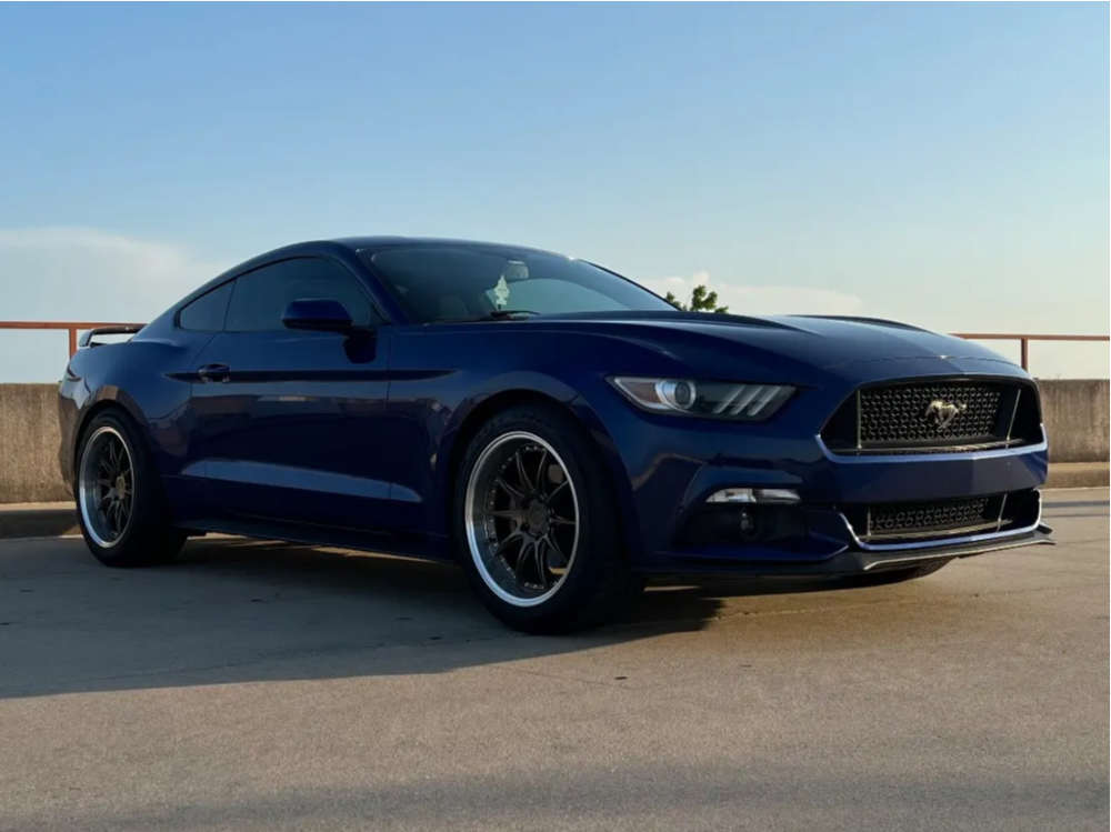 2016 Ford Mustang with 19x9.5 22 Aodhan Ds07 and 255/45R19 Goodyear ...