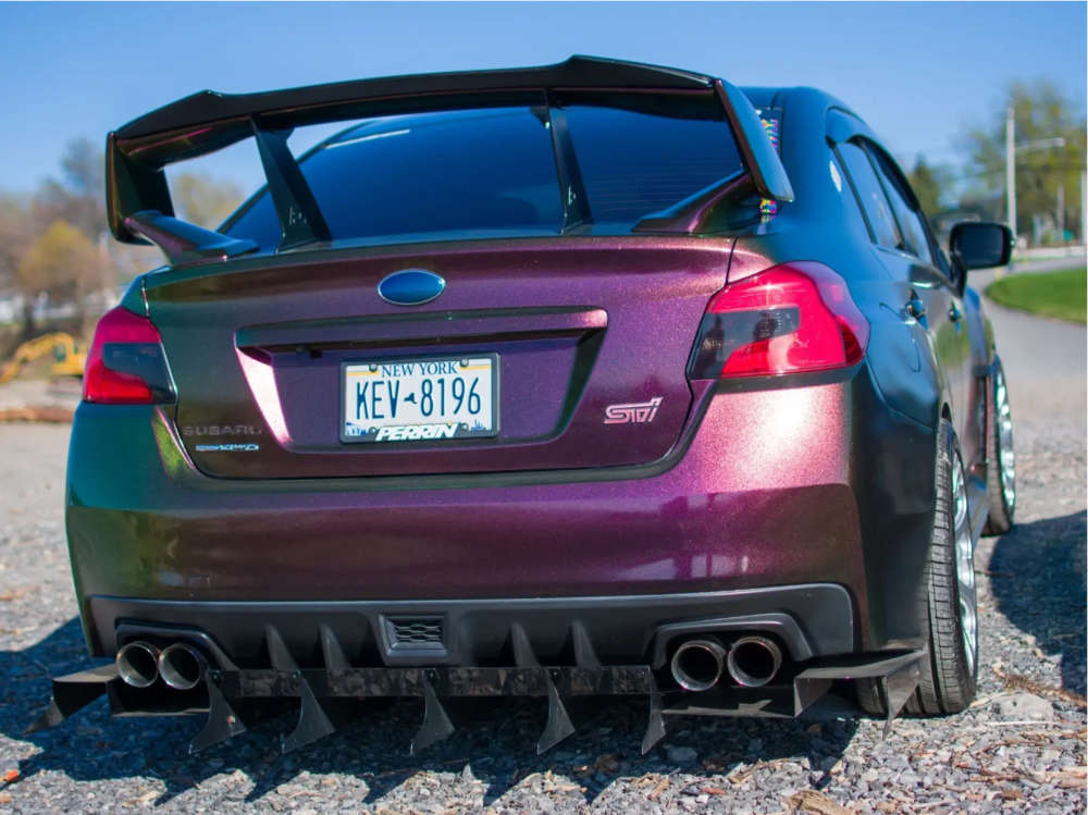 2015 Subaru WRX STI with 18x8.5 35 Heritage Kokoro Monoc and