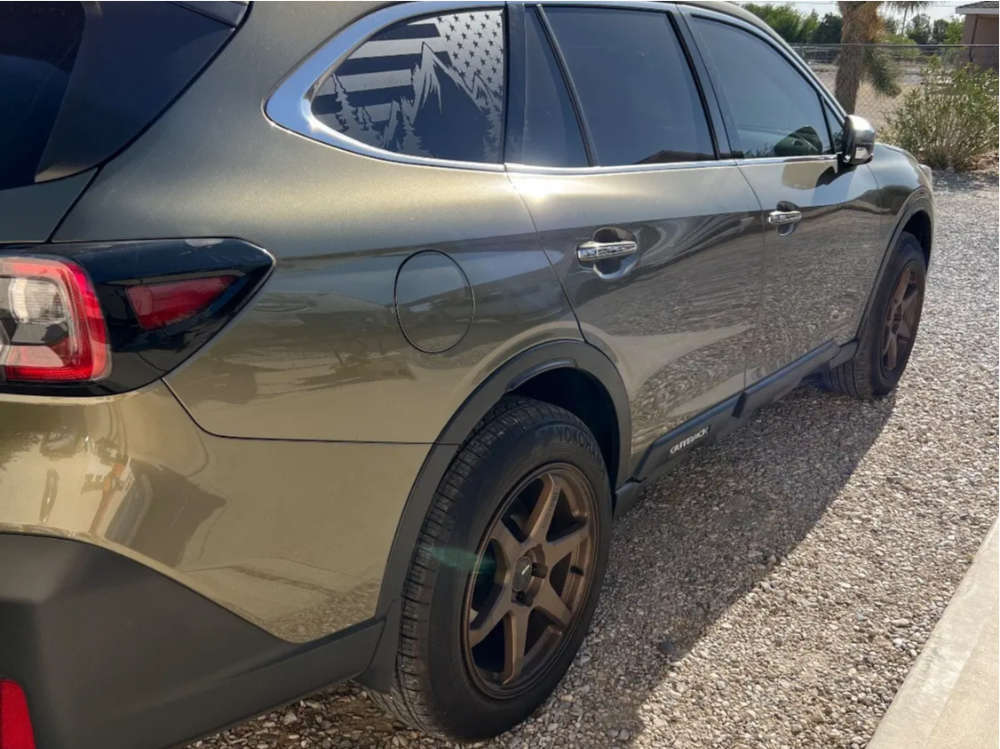 2022 Subaru Outback with 18x8 38 Enkei T6r and 225/60R18 Yokohama