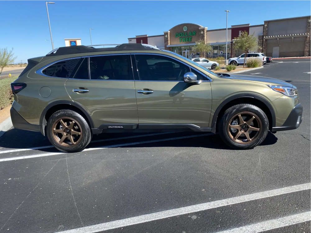2022 Subaru Outback with 18x8 38 Enkei T6r and 225/60R18 Yokohama