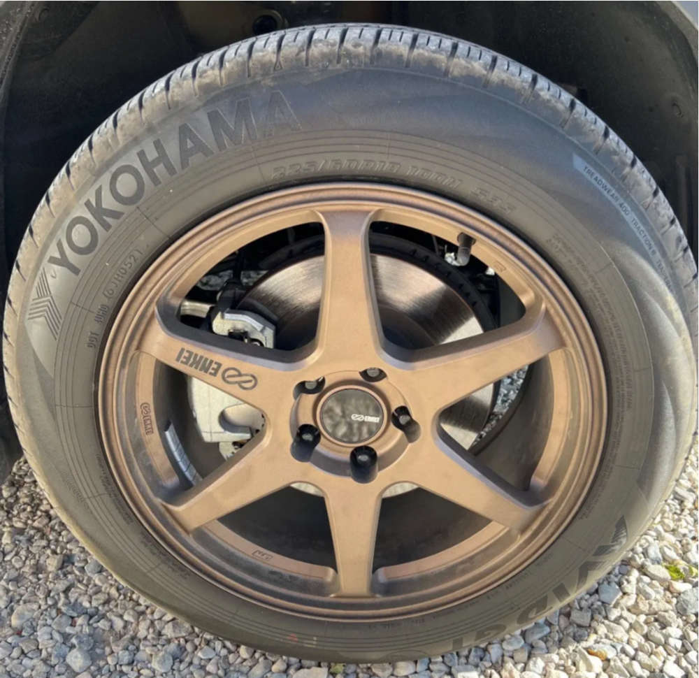 2022 Subaru Outback with 18x8 38 Enkei T6r and 225/60R18 Yokohama